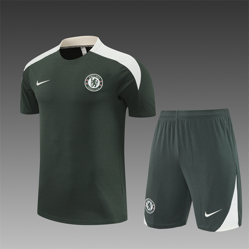 2025/26 Short Sleeve Chelsea Army Green Training Kit