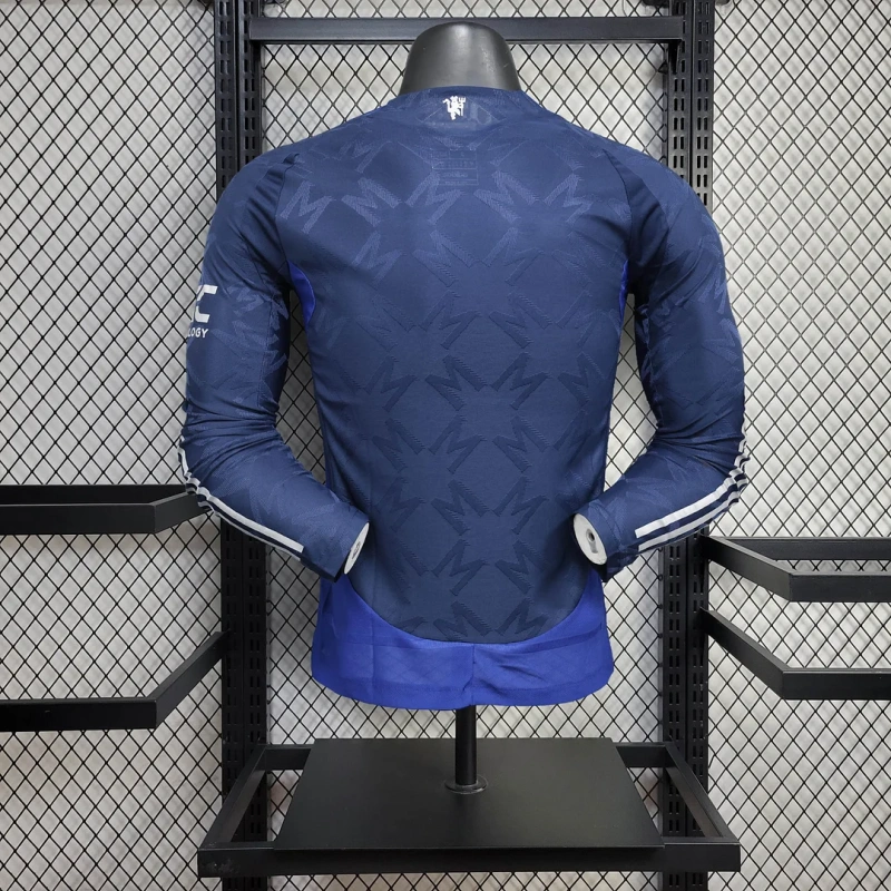 2024/2025 Long Sleeve Player Version Manchester United Away Football Shirt