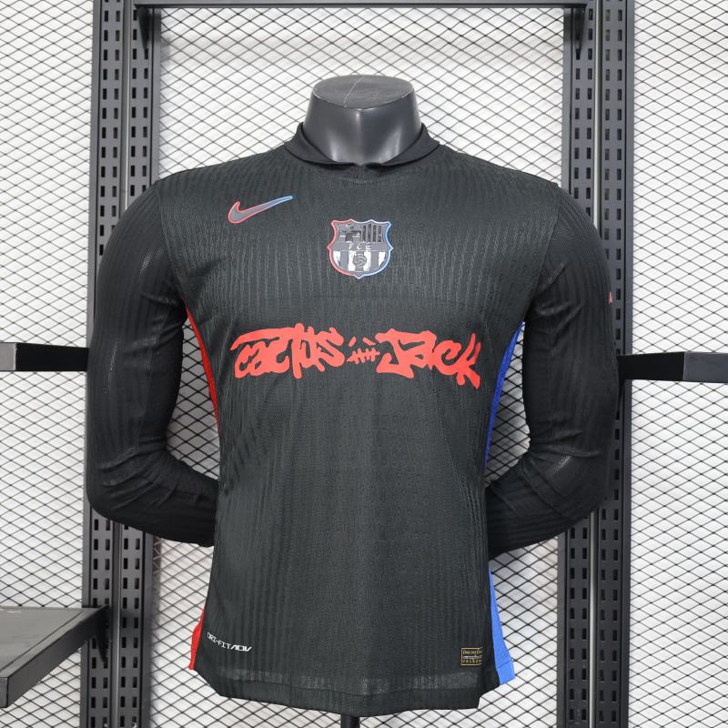 24/25 Limited Edition FC Barcelona x Travis Scott Men’s Away Jersey（Players long sleeves）