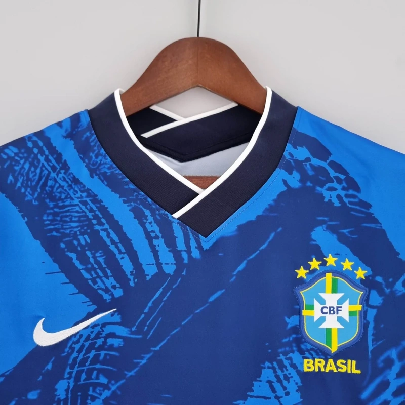 2022 Brazil Classic Blue Football Shirt