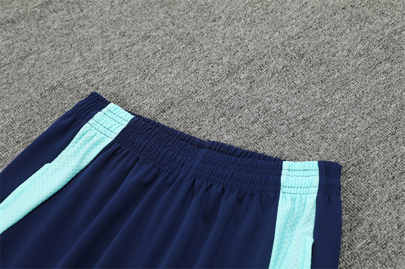 2024/2025 Players Edition Arsenal Pre-Match Royal Blue Half-zip training suit Football Jersey