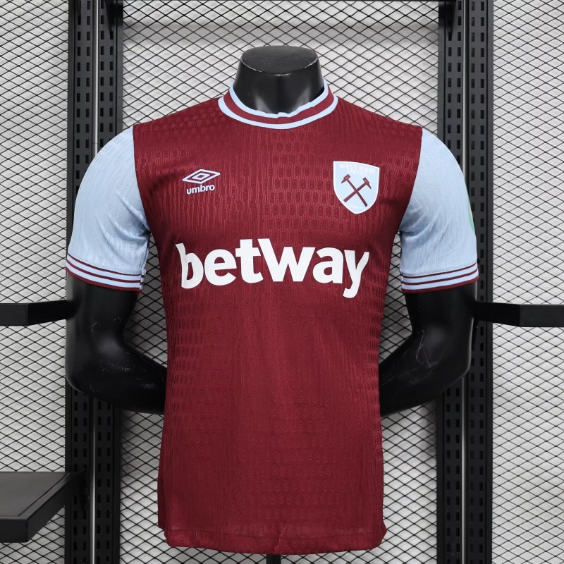 2024/2025 Player Edition West Ham United Jujube Red Football Jersey