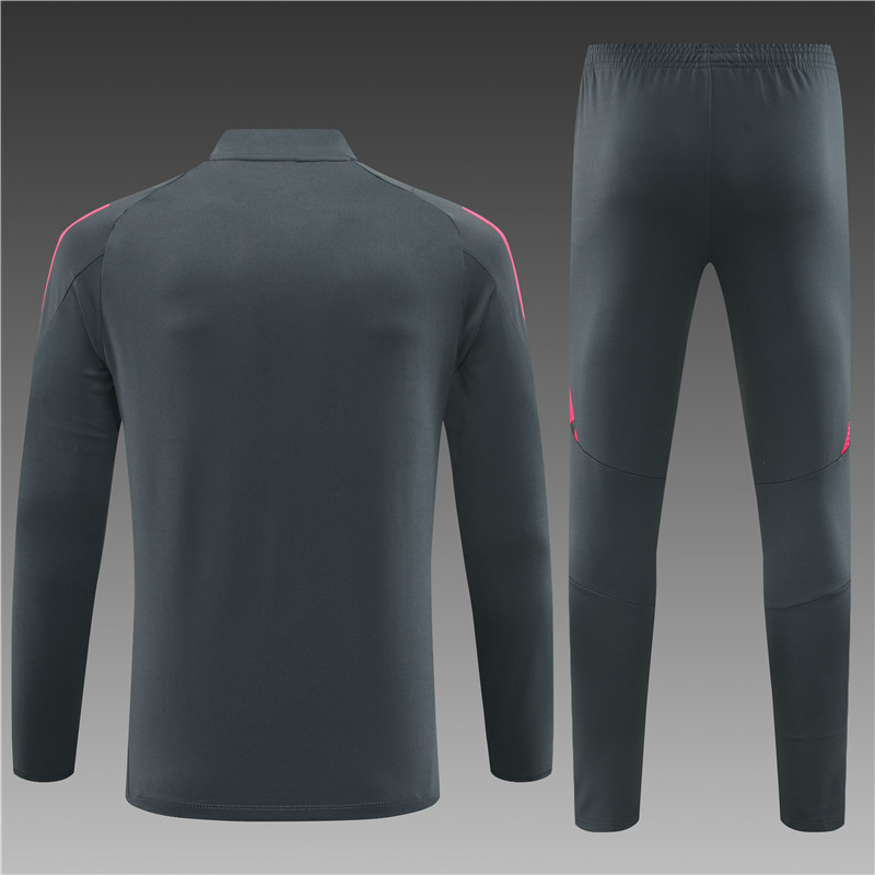 2024/2025 Player Edition Germany Prematch Shirt Dark Grey Half-zip training suit Football Jersey