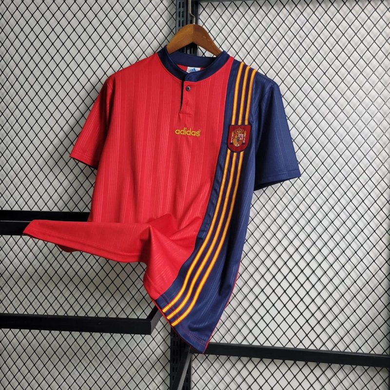 1996 Retro Spain Home way Football Shirt