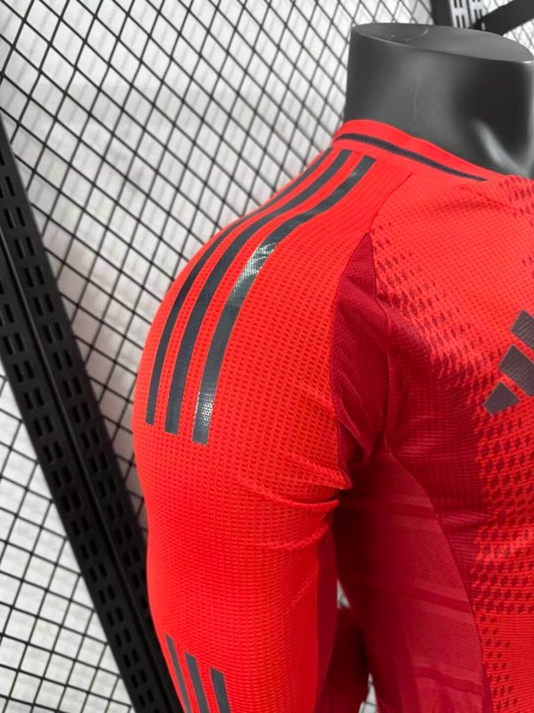 2024/2025 Long Sleeve Player Version Bayern Munchen Home Football Shirt