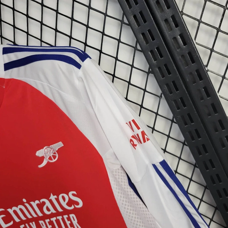 2024/2025 Long-Sleeve Arsenal Home Football Jersey - Kids' Sizes