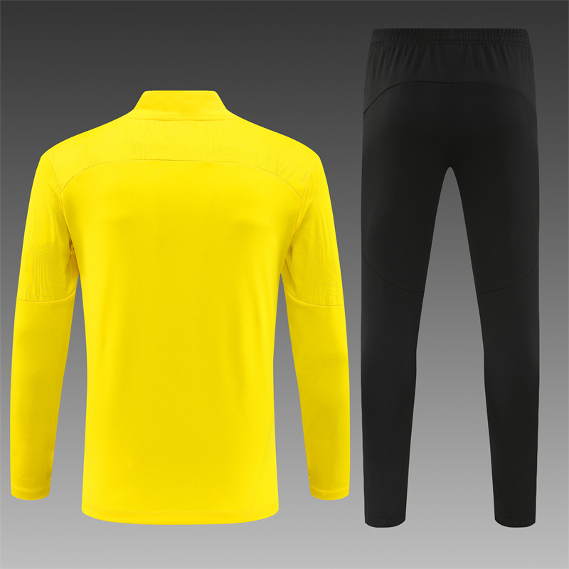 2024/2025 Player Edition Dort Pre-Match Jersey Yellow Half-zip training suit Football Jersey