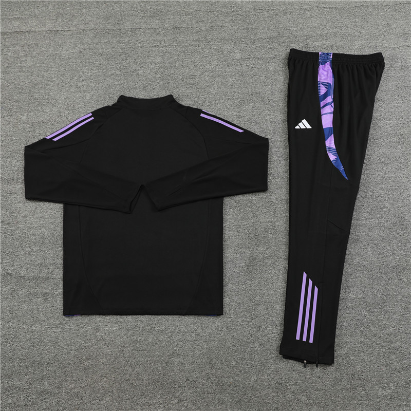 2024/2025 Player Edition Germany Pre-Match Jersey Black Half-zip training suit Football Jersey