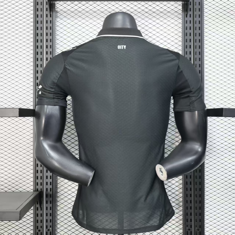 2025/26 Manchester City Authentic Black Football Shirt