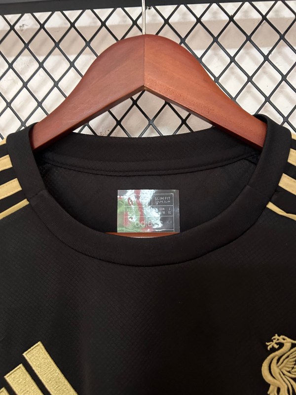 2025/26 Liverpool  Black & Gold Player Jersey – Fan Version