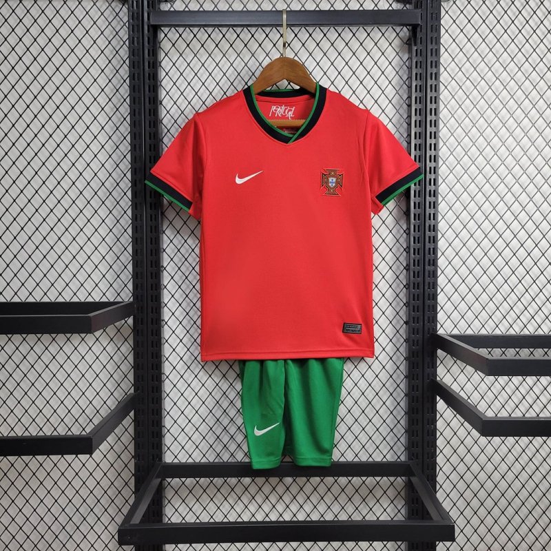 2024 Portugal Home Football Shirt Kids