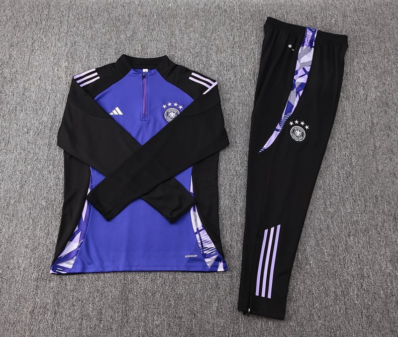 2024 Germany Half-Pull Training Suit Purple Football Shirt