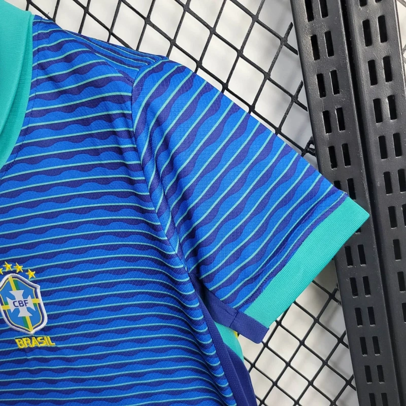 2024 Brazil Away Football Shirt Kids