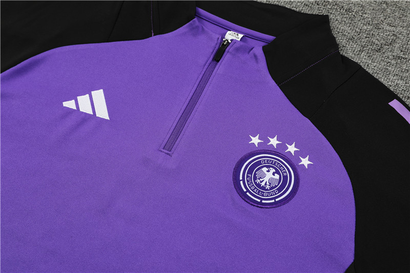 2024/2025 Player Edition Germany Pre-Match Jersey Purple Half-zip training suit Football Jersey
