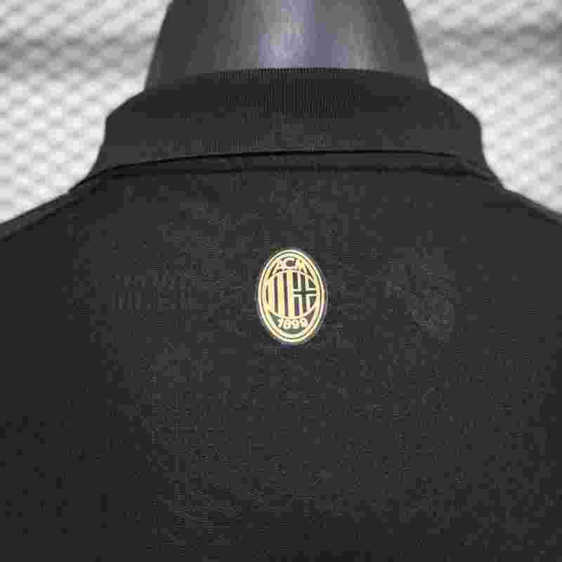 2025/2026 AC Milan Anniversary Edition Black Long Sleeve Football Shirt