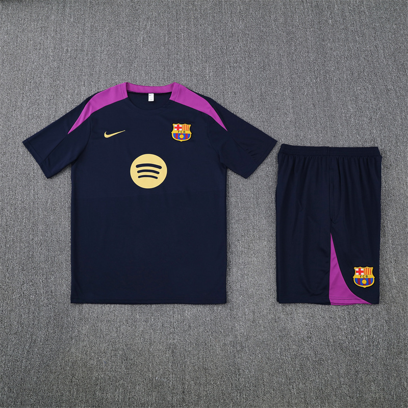 2025/26 Short Sleeve Barca Royal Blue Training Suit (child size)