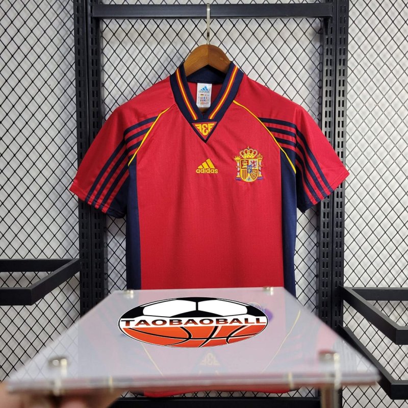 1998 Retro Spain Home Football Shirt
