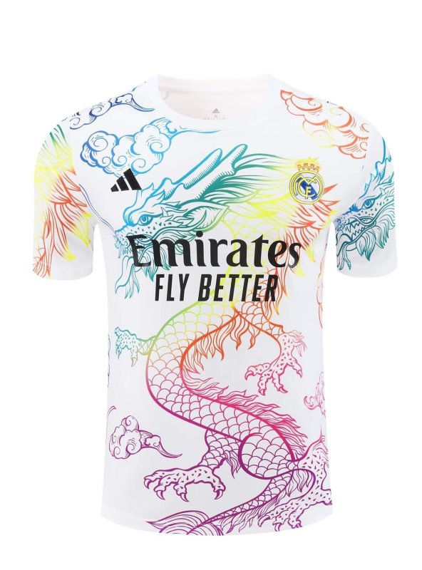2024/2025 Real Madrid Training Wear White Suit Shirt