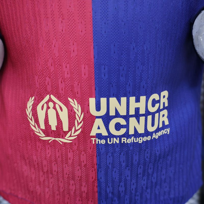 2024/2025 Player Edition Barcelona Home Long Sleeve Football Jersey