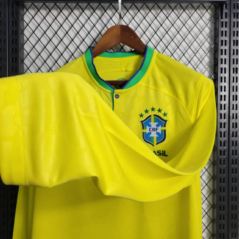 2022 Long Sleeve Brazil Home Football Shirt