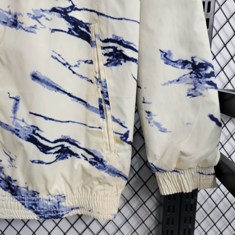 2023/2024 Italy Reversible Windbreaker（Blue-Beige）Football Shirt