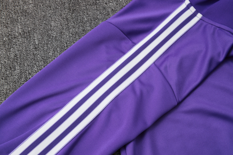 2025/26 Real Madrid Purple Retro Edition Full Zip Long Sleeve Suit