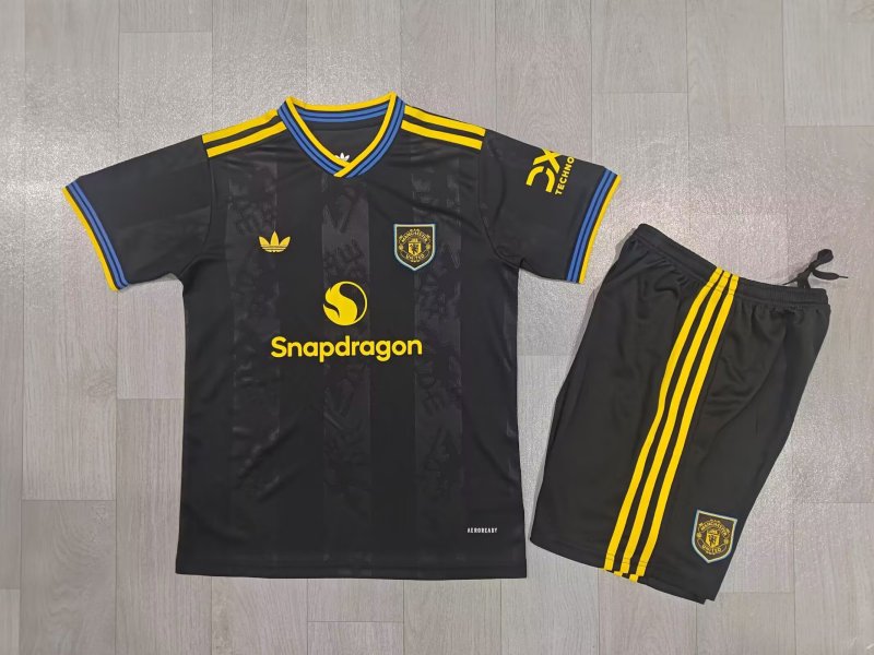 2025/2026 Manchester United Second Away Football Shirt (Kids Kit)