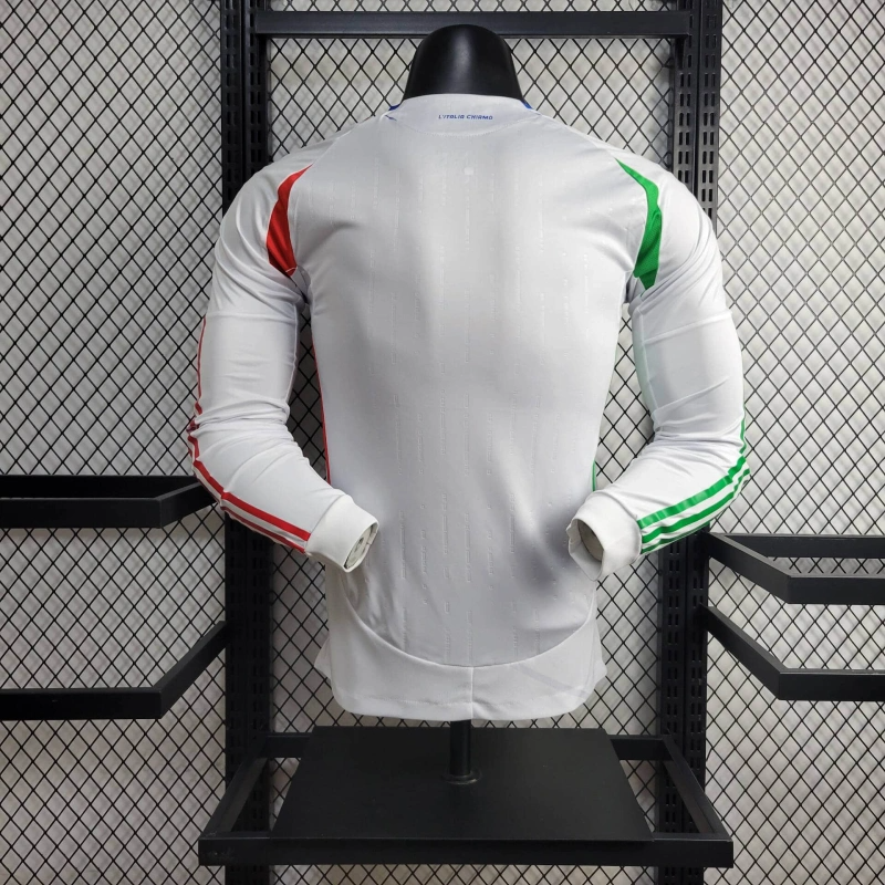 2024 Player Version Long Sleeve Italy Away Football Shirt