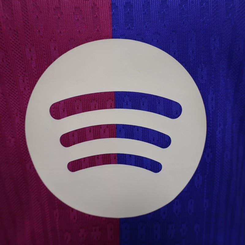 2024/2025 Player Edition Barcelona Home Long Sleeve Football Jersey