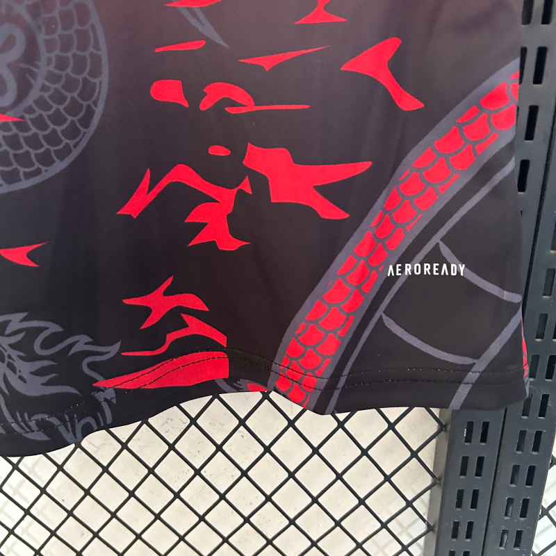 2025/2026 Real Madrid Dragon Red Fan Edition Football Shirt