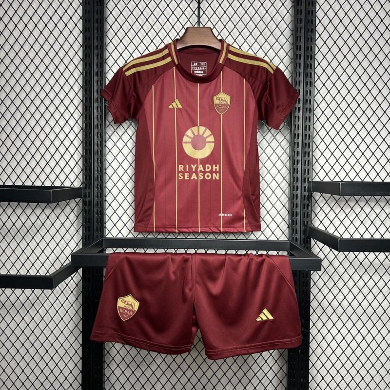 2024/2025 AS Roma Home Football Shirt Kids Size