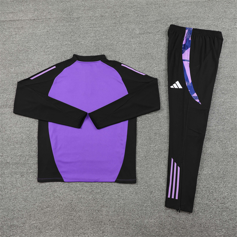 2024/2025 Player Edition Germany Prematch Jersey Purple Half-zip training suit Football Jersey