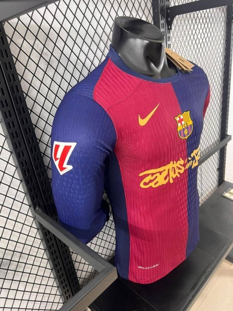 24/25 Limited Edition FC Barcelona x Travis Scott Men’s Away Jersey（Players long sleeves）