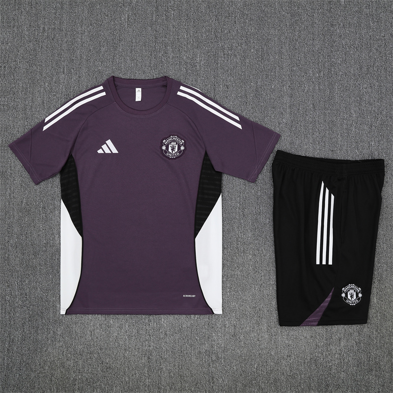 2025/26 short sleeve Manchester United purple training suit