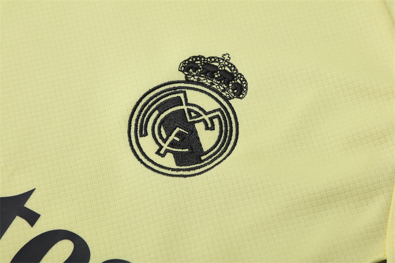 2025/26 short sleeve Real Madrid yellow training suit