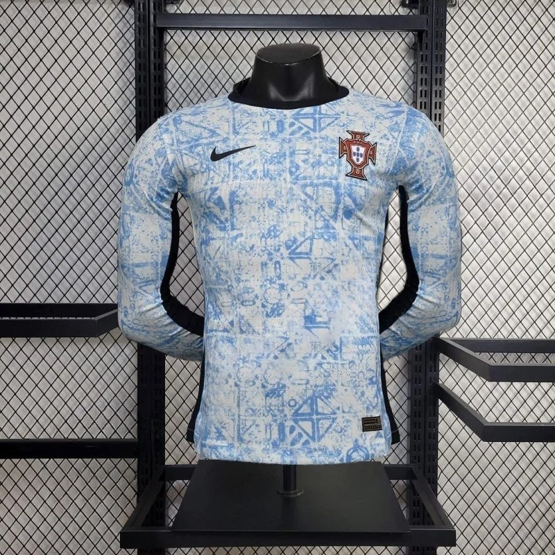 2024 Long Sleeve Player Version Portugal Away Football Shirt