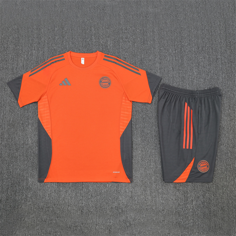 2025/26 short sleeve Bayern orange training suit
