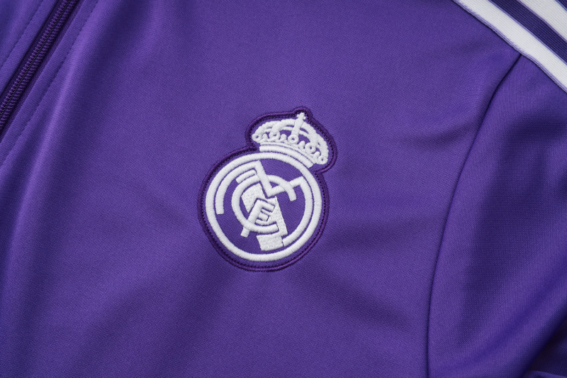 2025/26 Real Madrid Purple Retro Edition Full Zip Long Sleeve Suit