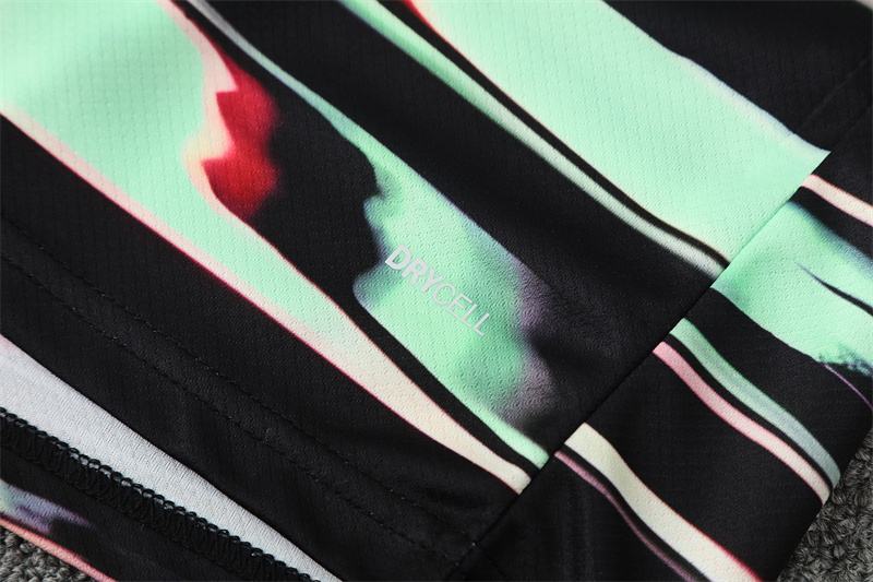 2025/26 short-sleeved Portugal green and black camouflage training suit