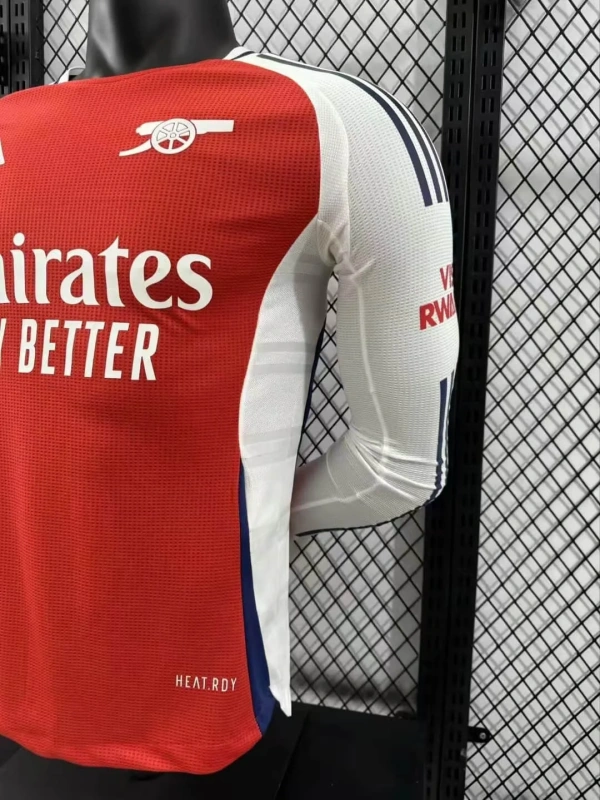 2024/2025 Long-Sleeve Player Version Arsenal Home Football Jersey
