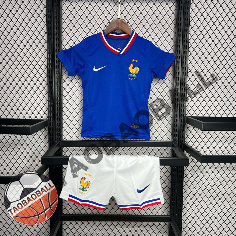 2024 France Home Football Shirt Kids Size