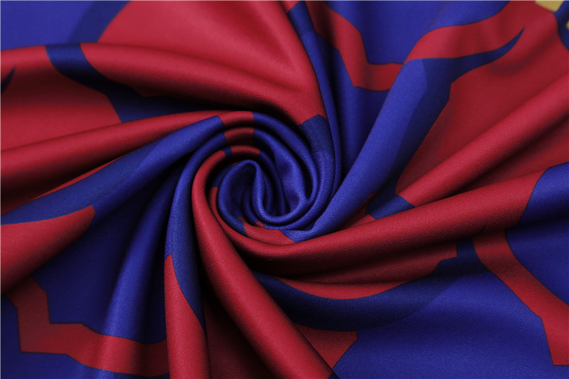 2024/2025 Player Edition Barcelona Prematch Jersey Blue, Camouflage Edition Half-zip training suit Football Jersey