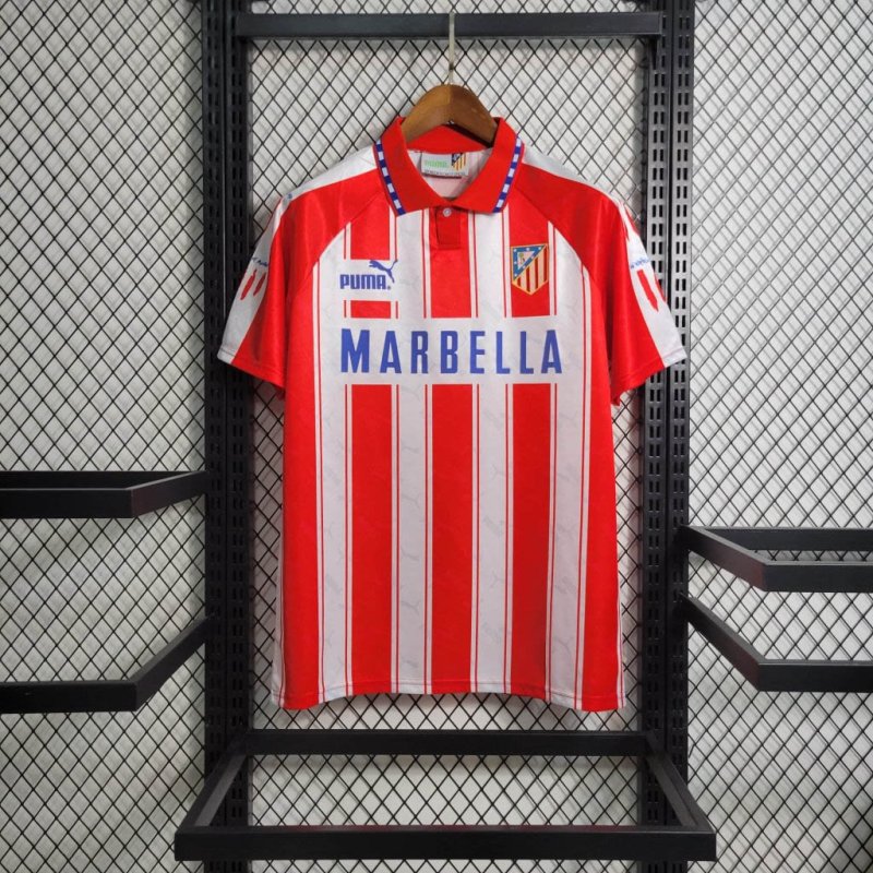 1995/1996 Retro Atletico Madrid Home Football Shirt