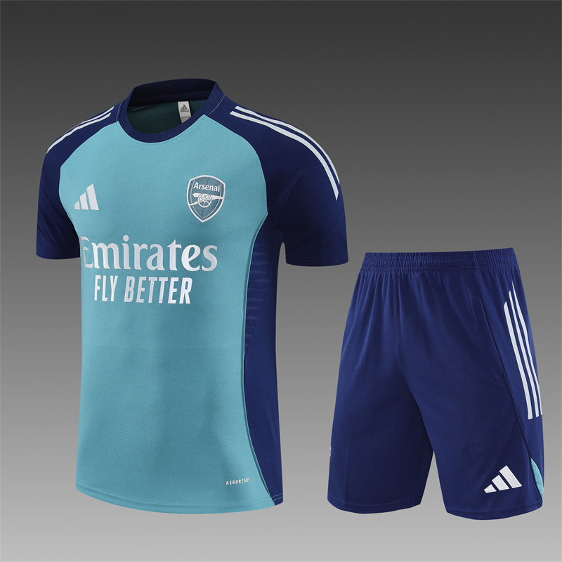 2025/2026 Short Sleeve Arsenal Green Training Suit (Kids Size)