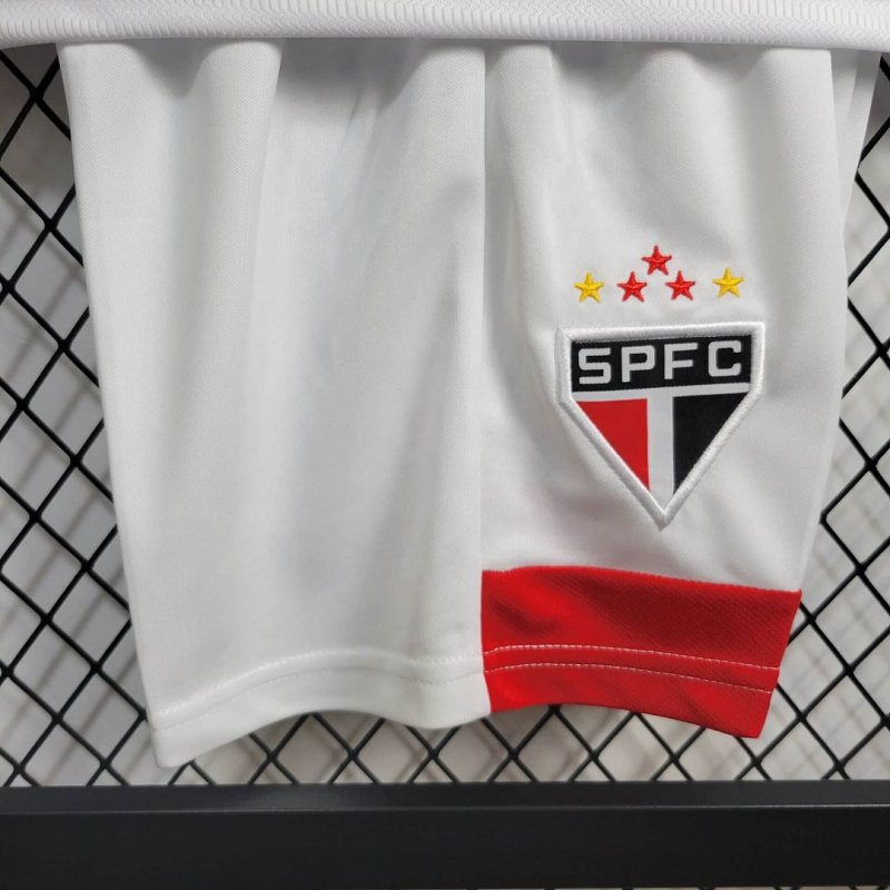1:1 copy top quality 2024/2025 São Paulo Home Football Shirt Kids Size