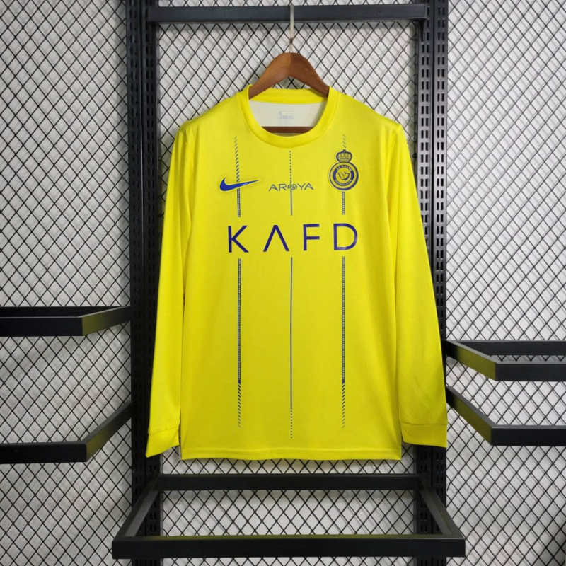 2023/2024 Long Sleeve Al-Nassr Home Football Shirt