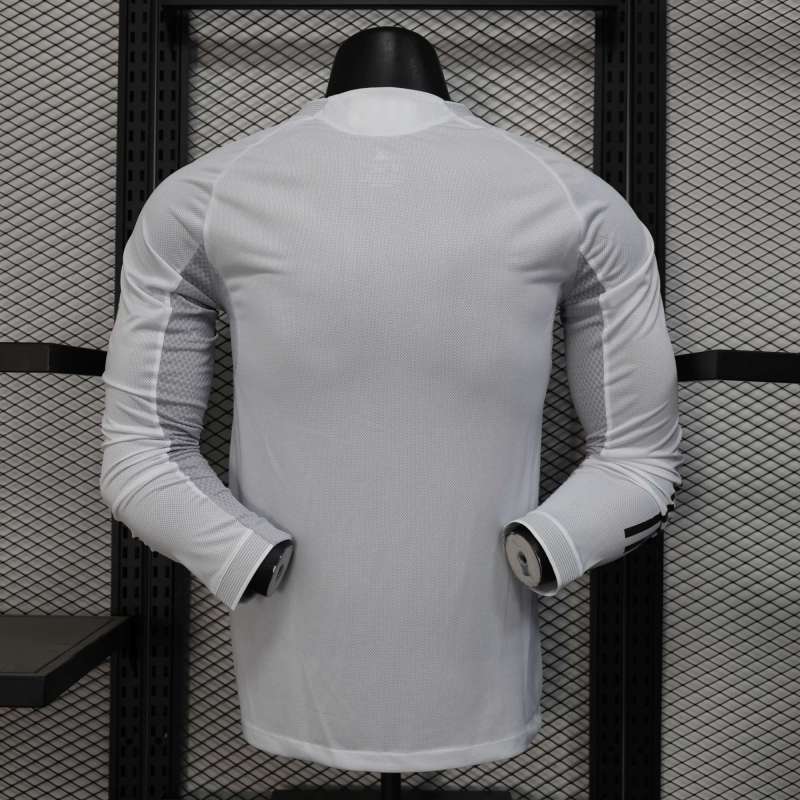 2025/2026 Real Madrid Authentic Long Sleeve Home Football Shirt