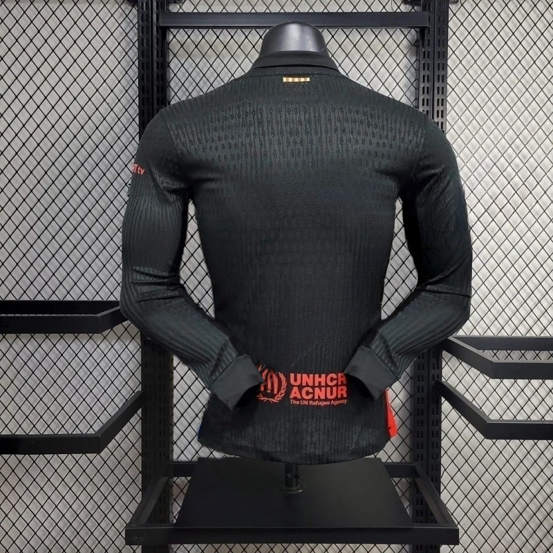 2024/2025 Long Sleeve Player Version Barcelona Away Football Shirt