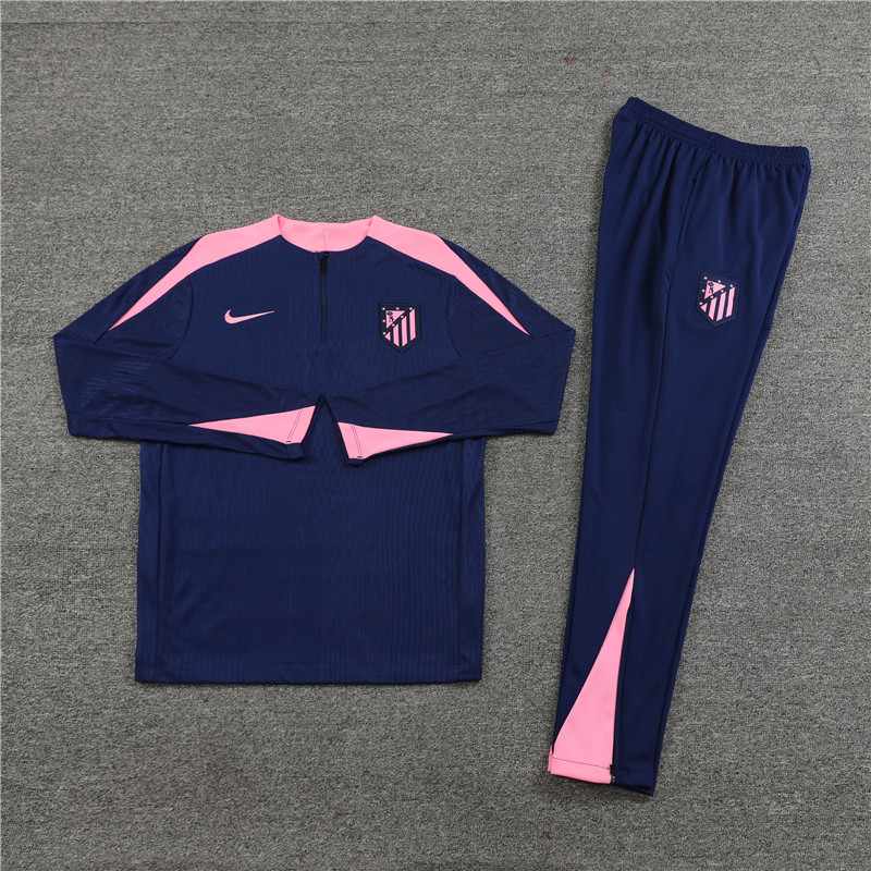 2024/2025 Players Edition Atletico Royal Blue Half-zip training suit Football Jersey