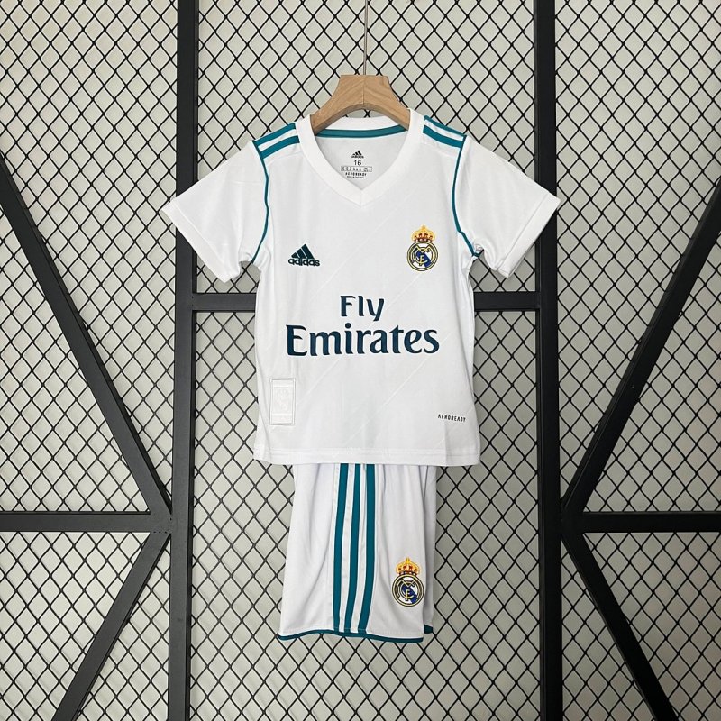 2017/2018 Retro Real Madrid Home Football Shirt Kids Size